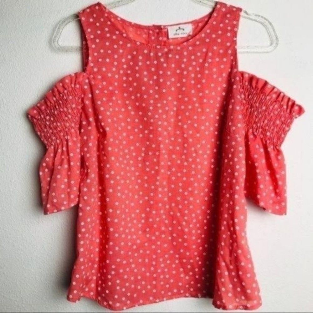 Allie Rose cold shoulder daisy’s floral top orange M BoxP